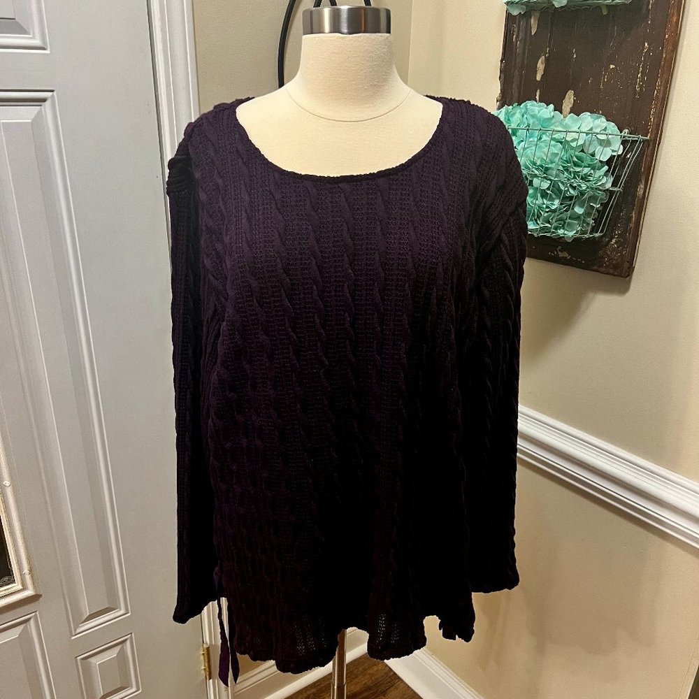 NWT-Suzanne Betro sweater with sheer underneath